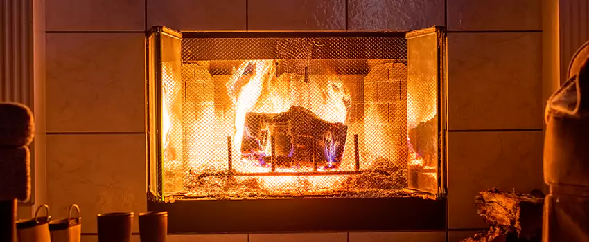 Mendota Hearth Landscape Fireplace Installation in White Oak, Maryland